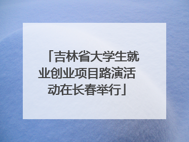 吉林省大学生就业创业项目路演活动在长春举行