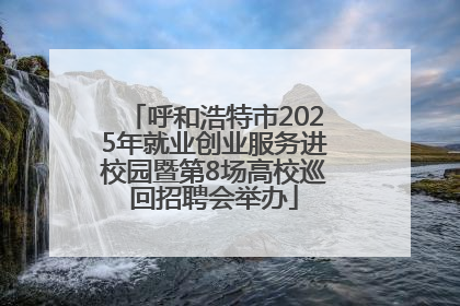 呼和浩特市2025年就业创业服务进校园暨第8场高校巡回招聘会举办