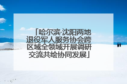 哈尔滨·沈阳两地退役军人服务协会跨区域全领域开展调研交流共绘协同发展