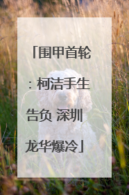 围甲首轮：柯洁手生告负 深圳龙华爆冷