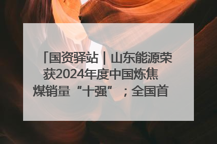 国资驿站｜山东能源荣获2024年度中国炼焦煤销量“十强”；全国首例铁路盖上智慧物流园钢结构主体完工