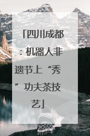 四川成都：机器人非遗节上“秀”功夫茶技艺