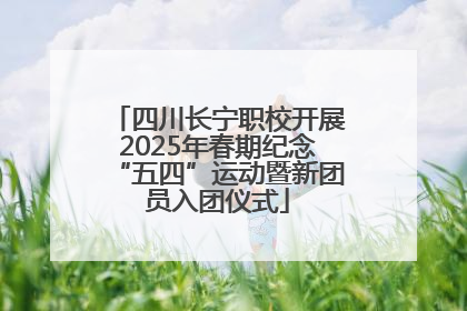 四川长宁职校开展2025年春期纪念“五四”运动暨新团员入团仪式