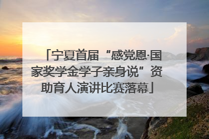 宁夏首届“感党恩·国家奖学金学子亲身说”资助育人演讲比赛落幕