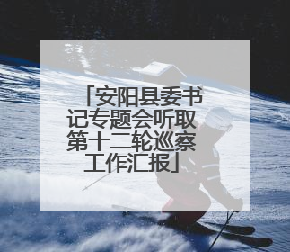 安阳县委书记专题会听取第十二轮巡察工作汇报