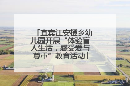 宜宾江安橙乡幼儿园开展“体验盲人生活，感受爱与尊重”教育活动
