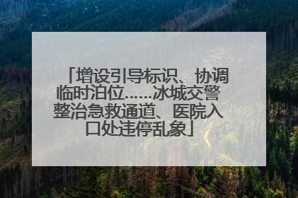 增设引导标识、协调临时泊位……冰城交警整治急救通道、医院入口处违停乱象