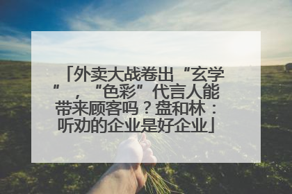 外卖大战卷出“玄学”，“色彩”代言人能带来顾客吗？盘和林：听劝的企业是好企业