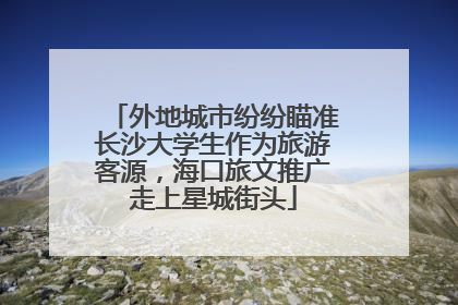 外地城市纷纷瞄准长沙大学生作为旅游客源，海口旅文推广走上星城街头
