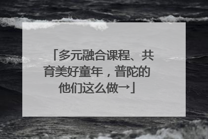 多元融合课程、共育美好童年，普陀的他们这么做→