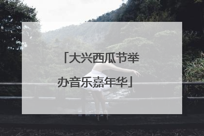 大兴西瓜节举办音乐嘉年华