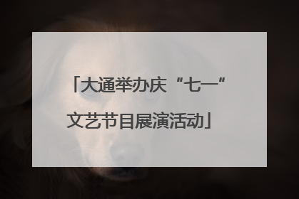 大通举办庆“七一”文艺节目展演活动