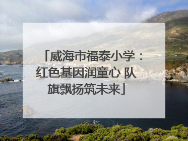 威海市福泰小学：红色基因润童心 队旗飘扬筑未来