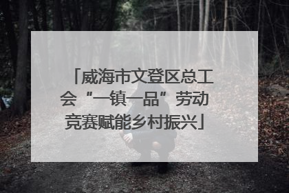 威海市文登区总工会“一镇一品”劳动竞赛赋能乡村振兴