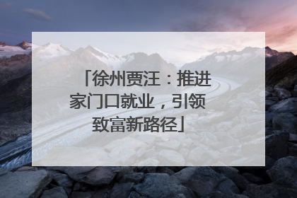 徐州贾汪：推进家门口就业，引领致富新路径