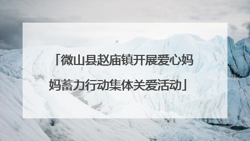 微山县赵庙镇开展爱心妈妈蓄力行动集体关爱活动