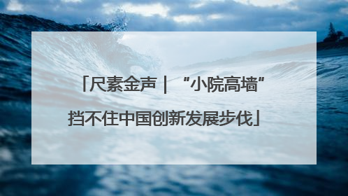 尺素金声｜“小院高墙”挡不住中国创新发展步伐