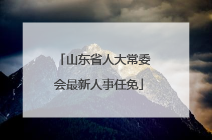 山东省人大常委会最新人事任免