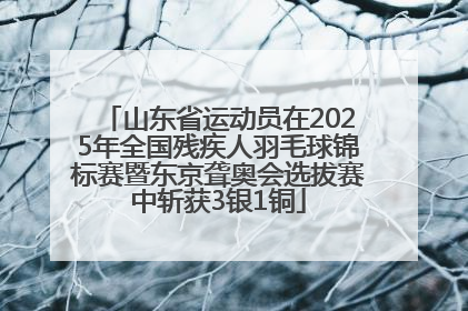 山东省运动员在2025年全国残疾人羽毛球锦标赛暨东京聋奥会选拔赛中斩获3银1铜