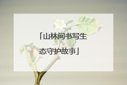 山林间书写生态守护故事
