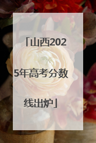 山西2025年高考分数线出炉