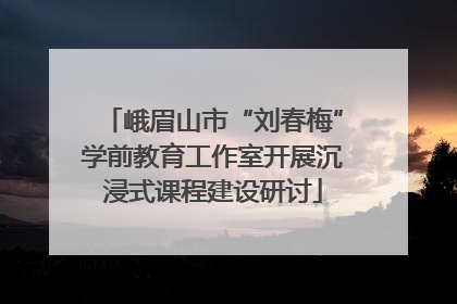 峨眉山市“刘春梅”学前教育工作室开展沉浸式课程建设研讨