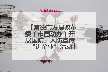 常德市发展改革委（市国动办）开展国防、人防宣传“进企业”活动