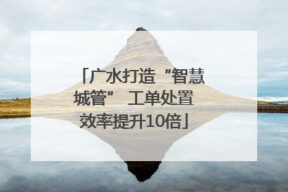 广水打造“智慧城管” 工单处置效率提升10倍