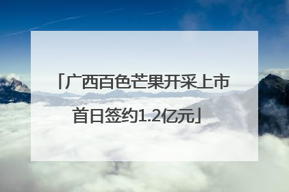 广西百色芒果开采上市 首日签约1.2亿元