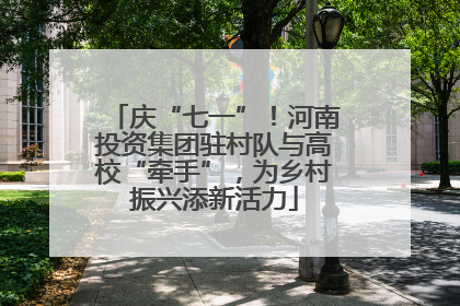 庆“七一”！河南投资集团驻村队与高校“牵手”，为乡村振兴添新活力