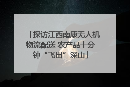 探访江西南康无人机物流配送 农产品十分钟“飞出”深山