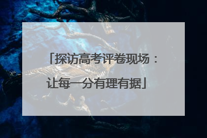 探访高考评卷现场：让每一分有理有据