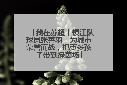 我在苏超丨镇江队球员张善羽：为城市荣誉而战，把更多孩子带到绿茵场
