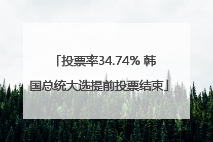 投票率34.74% 韩国总统大选提前投票结束