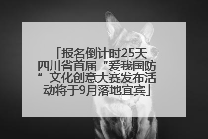 报名倒计时25天 四川省首届“爱我国防”文化创意大赛发布活动将于9月落地宜宾
