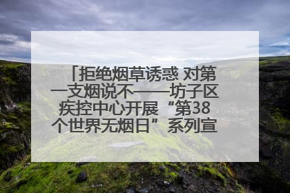 拒绝烟草诱惑 对第一支烟说不——坊子区疾控中心开展“第38个世界无烟日”系列宣传义诊活动