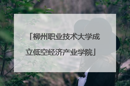 柳州职业技术大学成立低空经济产业学院