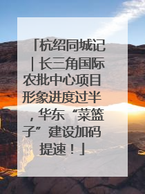 杭绍同城记｜长三角国际农批中心项目形象进度过半，华东“菜篮子”建设加码提速！
