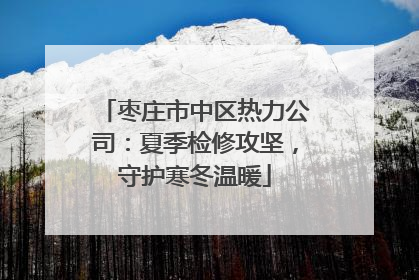 枣庄市中区热力公司：夏季检修攻坚，守护寒冬温暖