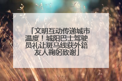 文明互动传递城市温度！城阳巴士驾驶员礼让斑马线获外籍友人鞠躬致谢