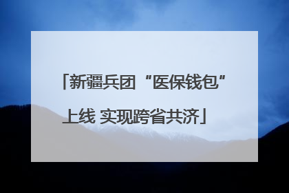 新疆兵团“医保钱包”上线 实现跨省共济