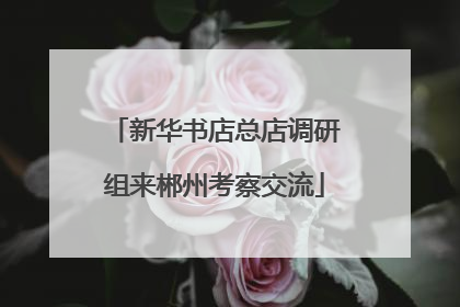新华书店总店调研组来郴州考察交流