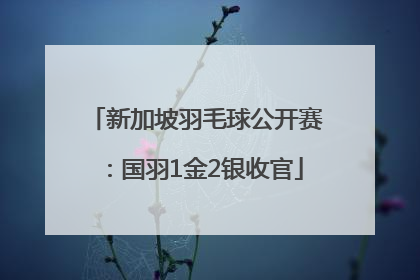 新加坡羽毛球公开赛：国羽1金2银收官
