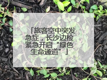 旅客空中突发急症，长沙边检紧急开启“绿色生命通道”