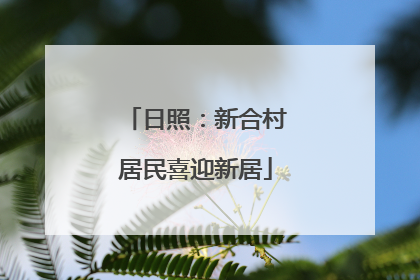 日照：新合村居民喜迎新居