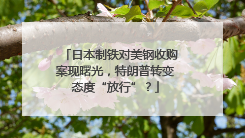 日本制铁对美钢收购案现曙光，特朗普转变态度“放行”？