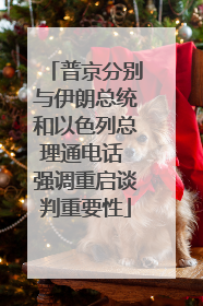 普京分别与伊朗总统和以色列总理通电话 强调重启谈判重要性