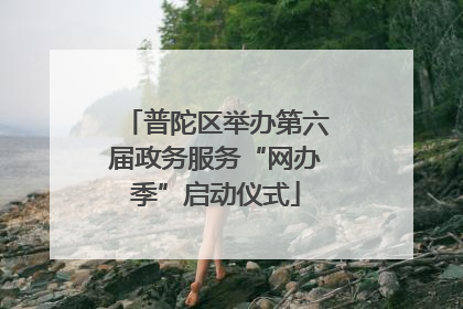 普陀区举办第六届政务服务“网办季”启动仪式