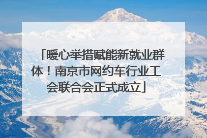 暖心举措赋能新就业群体！南京市网约车行业工会联合会正式成立