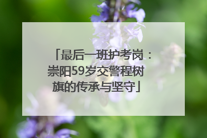 最后一班护考岗：崇阳59岁交警程树旗的传承与坚守